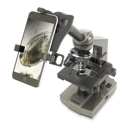 Marson Carson MS-100SP 100x-1000x Compound Student Microscope with Mechanical Stage & Universal Smartphone Digiscoping Adapter MS-100SP